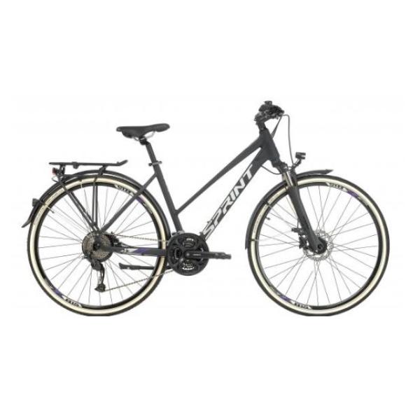 Дамски трекинг велосипед Sprint CROXER PLUS LADY TREK 28 Черен мат/сиво-лилав